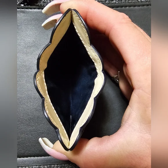 TORY BURCH Card Case Multicolor Leather Enamel Card Holder - Picture 4 of 12